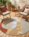 Urban Terrace Collection Area Rug -  Deck Round Multi  lifestyle 69