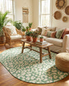 Savannah Escape Collection Area Rug -  Amazon (Green Blue) Oval Green Blue  lifestyle 71