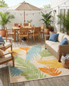 Bahama Breeze Outdoor Collection Area Rug -  CatCay Rectangle Beige  lifestyle 10
