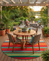 Urban Terrace Collection Area Rug -  Canopy Round Multi  lifestyle 24