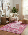 Casablanca Tapestry Collection Area Rug - Fes Rectangle Plumrose Pink  lifestyle 21