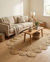 Woven Seaside Jute Collection Area Rug - Sienna Oval Natural  lifestyle 46