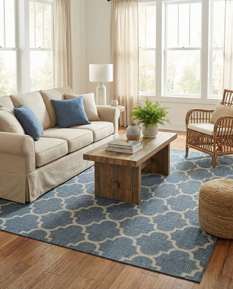 Savannah Pergola Collection Area Rug - Arbor (Navy Blue) Rectangle Navy Blue  lifestyle 24