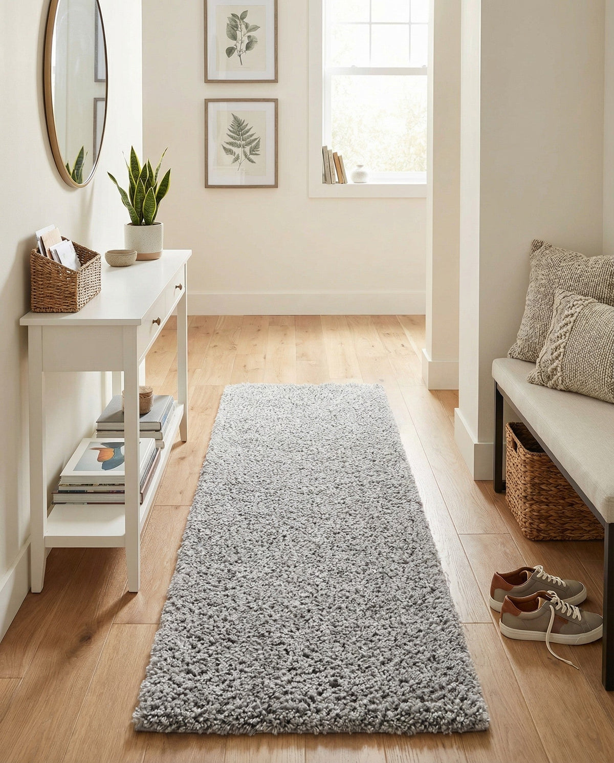 Alpine Plush Collection Area Rug - Verbier Runner LGrey  lifestyle 67