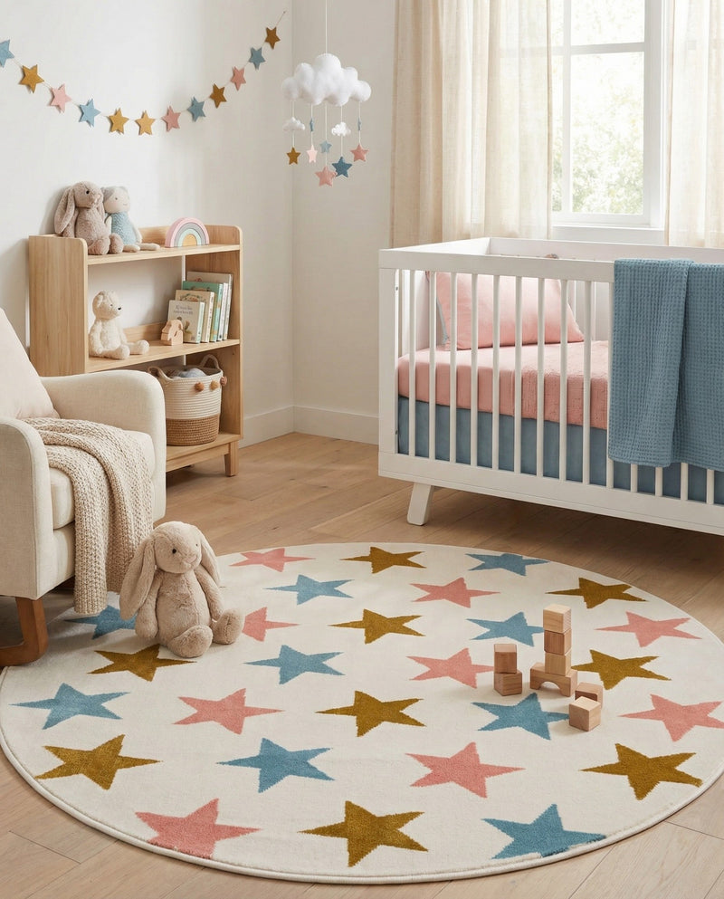 Wonder Tykes Collection Area Rug -  Fantasia Round Multi  lifestyle 49