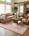 Tribal Terrace Treasures Collection Area Rug -  Incan Isle (Rust Red) Rectangle Rust Red  lifestyle 15