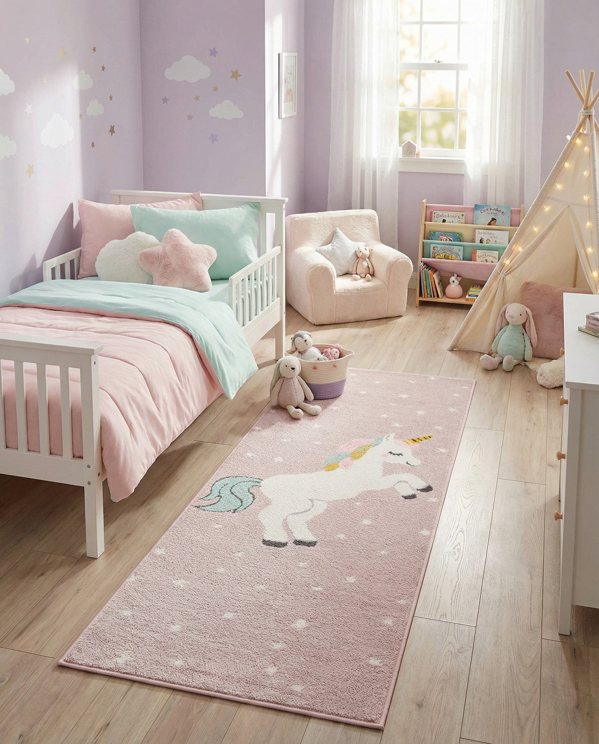 Wonder Tykes Collection Area Rug -  Tangle Runner Pink  lifestyle 39