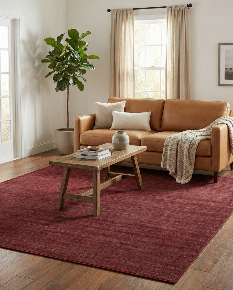 Soho Elegance Collection Area Rug - Chelsea (Burgundy) Rectangle Burgundy  lifestyle 17