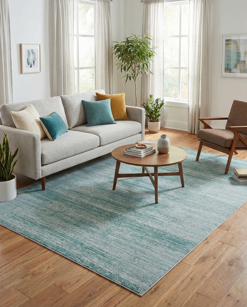 Metro Heights Collection Area Rug -  Yorkville Rectangle Turquoise  lifestyle 19