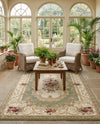 Versailles Elegance Collection Area Rug -  Louveciennes (Green) Rectangle Green  lifestyle 24