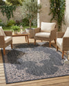 Patio Heritage Collection Area Rug -  Charleston (Charcoal Gray) Rectangle Charcoal Gray  lifestyle 13