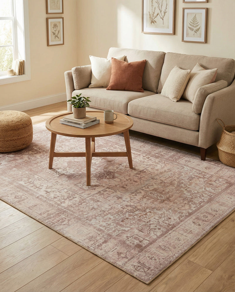 Heritage Elegance Collection Area Rug -  Windsor (Beige) Rectangle Beige  lifestyle 5