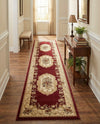 Versailles Elegance Collection Area Rug -  Louveciennes (Red) Runner Red  lifestyle 54