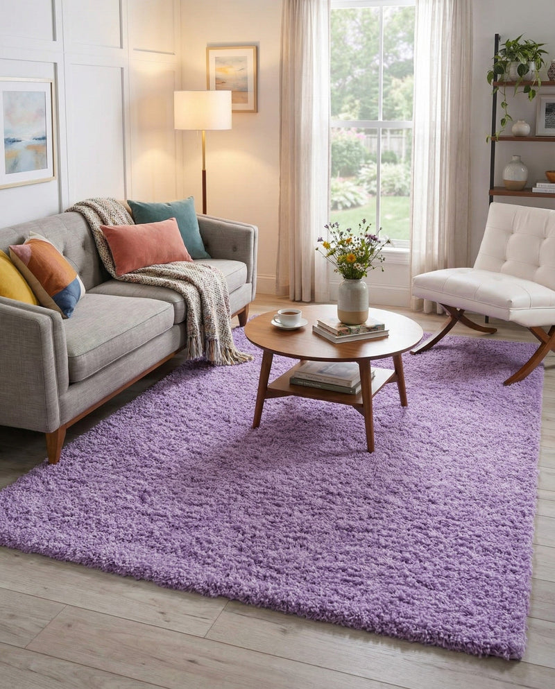 Plush Oasis Collection Area Rug - Serenity (Lilac) Rectangle Lilac  lifestyle 5