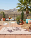 Jill Zarin Sedona Oasis Outdoor Collection Area Rug - Coconino (Pink Roses) Rectangle Pink Roses  lifestyle 23