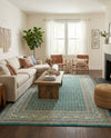 Soho Elegance Collection Area Rug -  Mercer (Turquoise) Rectangle Turquoise  lifestyle 13