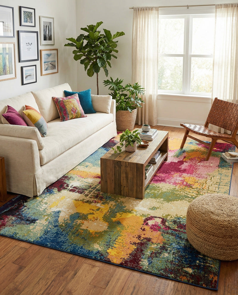 Marrakesh Elegance Collection Area Rug -  Draa Rectangle Multi  lifestyle 9