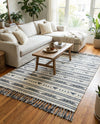 Sonoran Collection Area Rug - Montezuma Rectangle Navy Blue  lifestyle 63