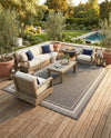 Terrace Fringe Collection Area Rug - Veranda (Black) Rectangle Black  lifestyle 28