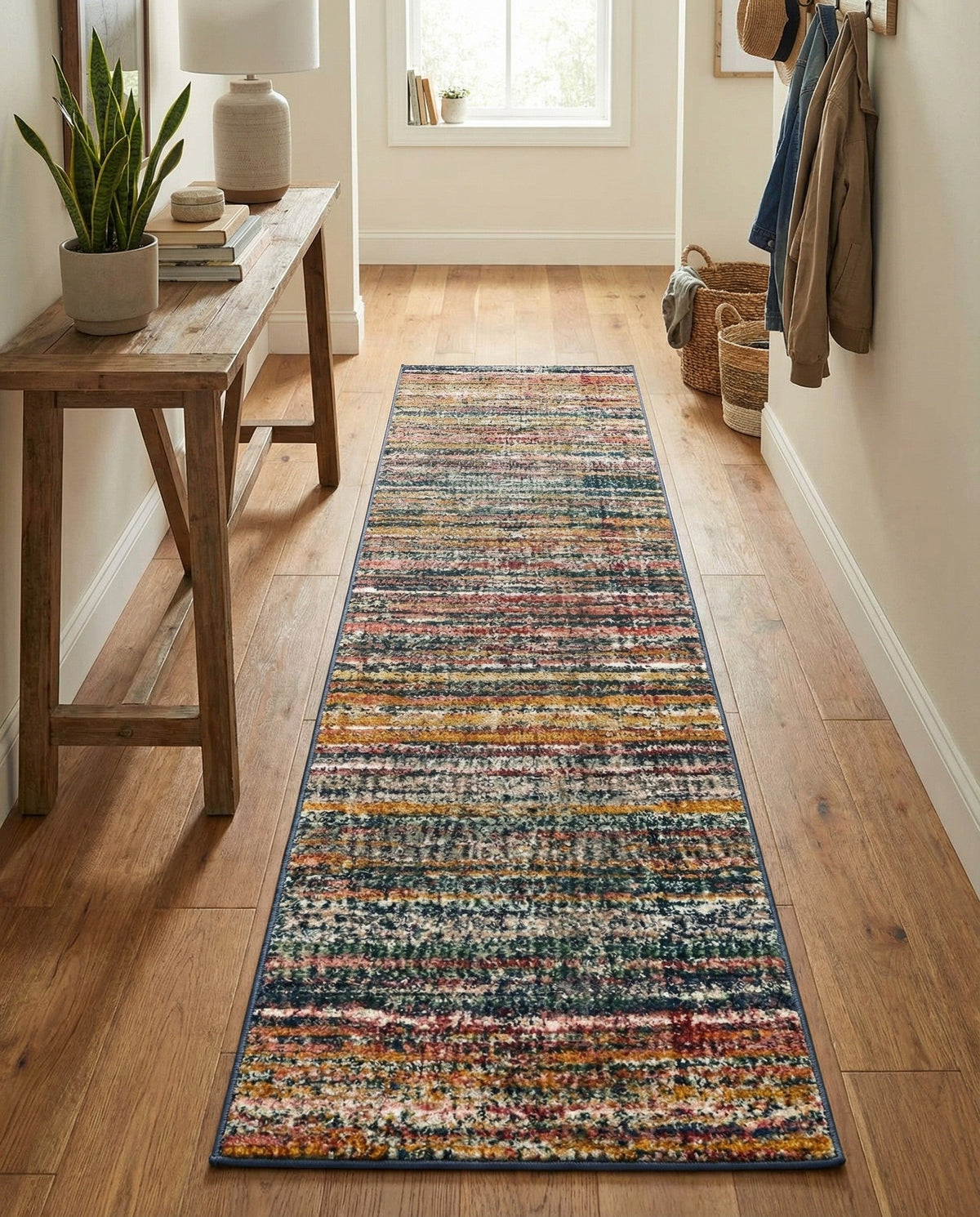 Jewel Oasis Collection Area Rug - Sapphire (Multi) Runner Multi  lifestyle 131