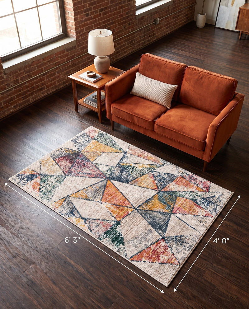 Jewel Oasis Collection Area Rug -  Topaz Rectangle Multi  lifestyle 18
