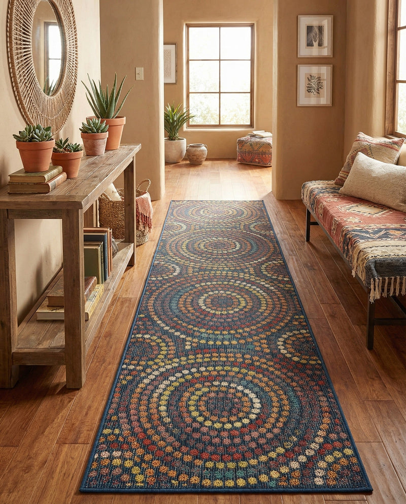 Coastal Terrace Collection Area Rug -  Lagoon Runner Multi  lifestyle 46