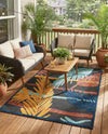 Caribbean Terrace Collection Area Rug - Antigua Rectangle Charcoal  lifestyle 6