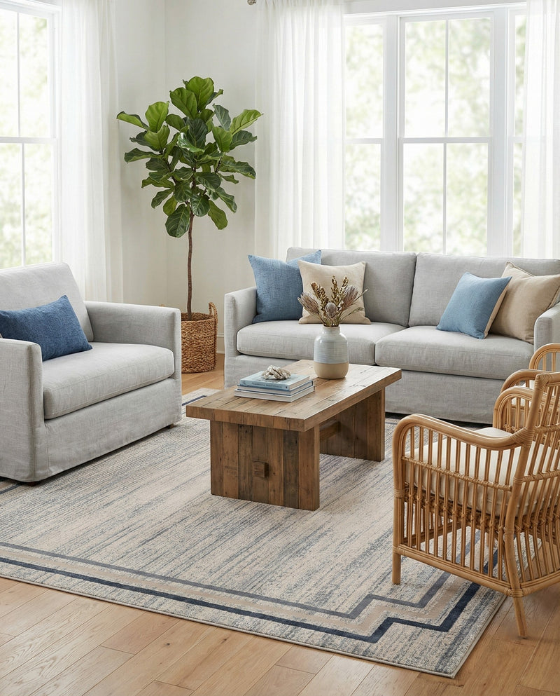 Serenity Sands Collection Area Rug -  Hushhaven Rectangle Gray  lifestyle 19