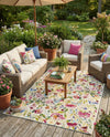 Seaside Blooms Collection Area Rug -  Meadow Rectangle Multi  lifestyle 28