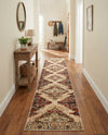 Neptune Elegance Collection Area Rug -  Naiad Runner Burgundy Beige  lifestyle 57