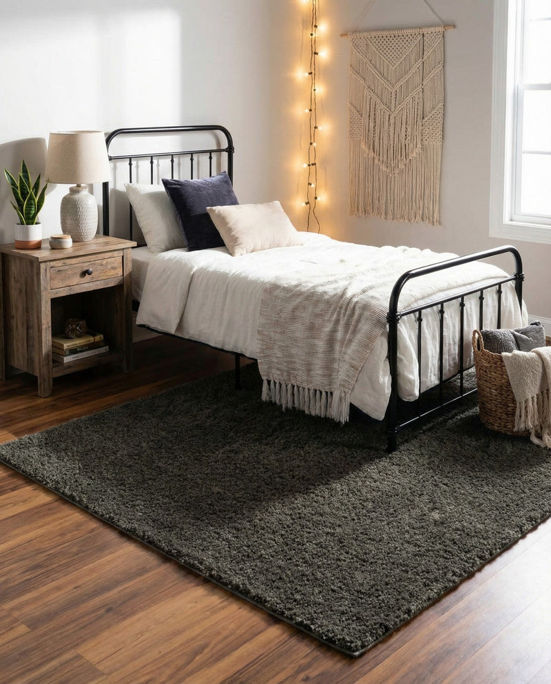 Cozy Comfort Shag Collection Area Rug - Haven (Smoke Gray) Rectangle Smoke Gray  lifestyle 11