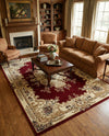 Versailles Elegance Collection Area Rug -  Vincennes Rectangle Red  lifestyle 40