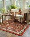 Tabriz Tapestry Collection Area Rug - Sahand (Terracotta) Rectangle Terracotta  lifestyle 14