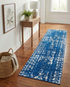 Brighton Stripes Collection Area Rug - Sussex (Navy Blue) Runner Navy Blue  lifestyle 57