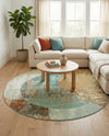 Urban Terrace Collection Area Rug -  Portico Round Multi  lifestyle 75