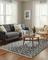Copenhagen Edge Collection Area Rug -  Tivoli Rectangle Gray  lifestyle 40