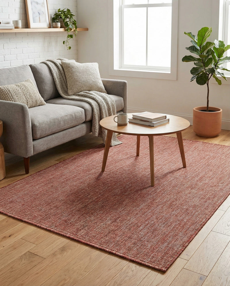 Seaside Serenity Collection Area Rug - Veranda (Rust Red) Rectangle Rust Red  lifestyle 18