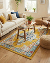 Beverly Grove Collection Area Rug -  Fairfax (Yellow) Rectangle Yellow  lifestyle 22
