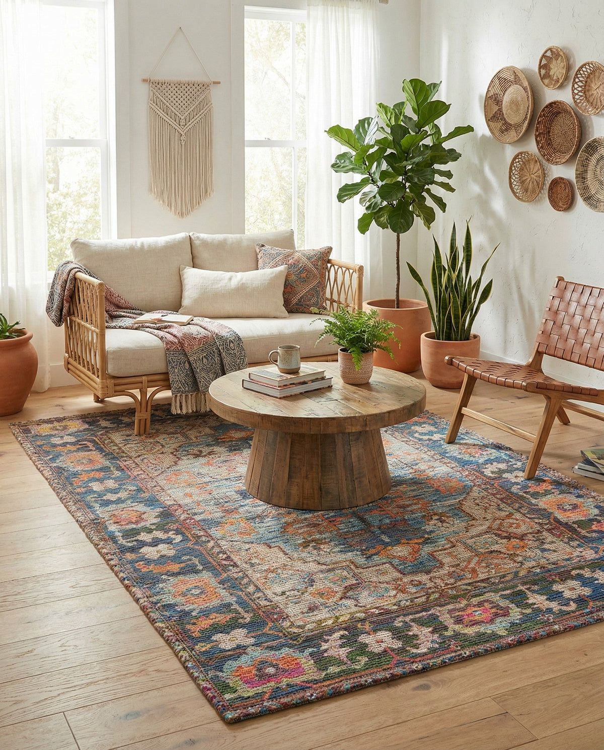 Savannah Threads Collection Area Rug -  Atacama Rectangle Multi  lifestyle 8