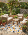 Bahama Breeze Outdoor Collection Area Rug - Nassau Rectangle Gray  lifestyle 30