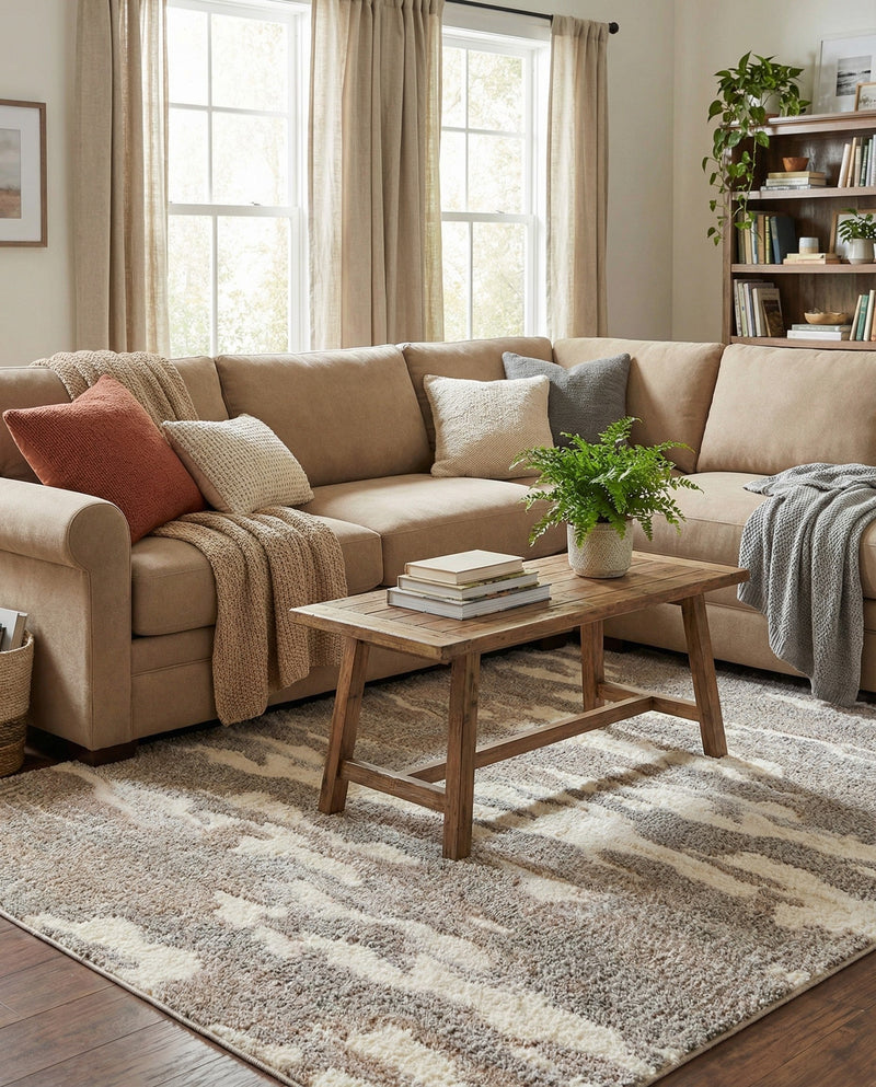 Sienna Collection Area Rug -  Veneto Rectangle Cloud Gray  lifestyle 36