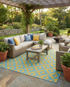 Urban Oasis Rugs Collection Area Rug -  Highrise (Yellow and Aqua) Square Yellow and Aqua  lifestyle 45