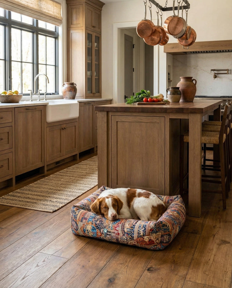 Luxury Pet Lounge Collection Pet Bed -  Burrow Rectangle Multi  lifestyle 7