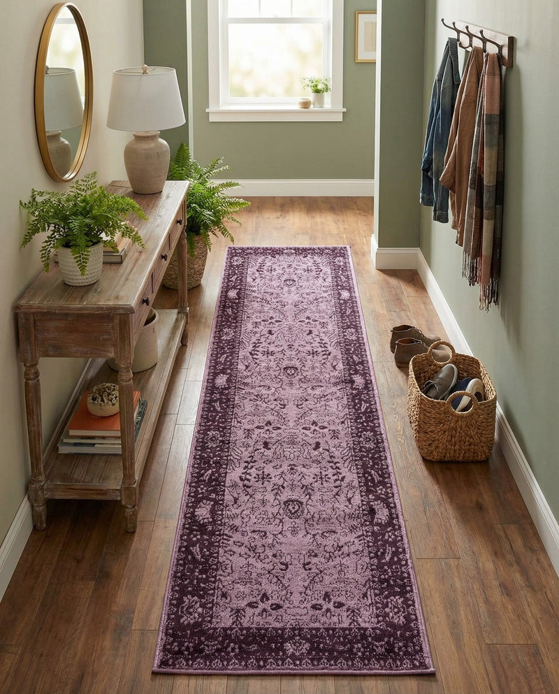 Horizon Collection Area Rug -  Apex (Purple) Runner Purple  lifestyle 57
