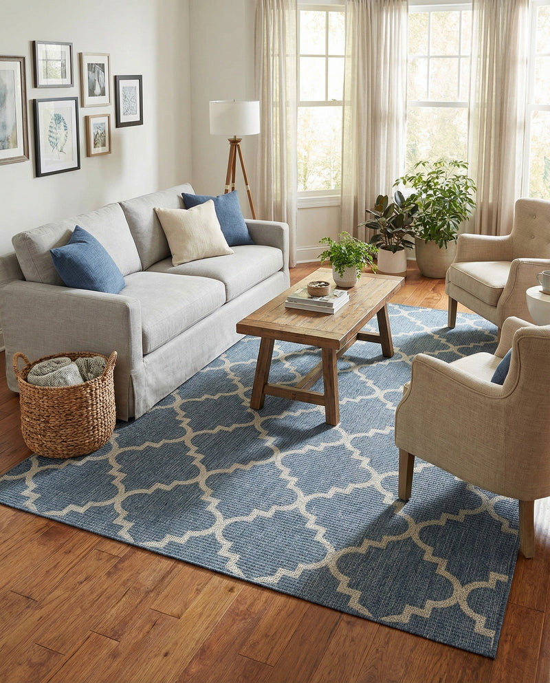 Savannah Pergola Collection Area Rug - Arbor (Navy Blue) Rectangle Navy Blue  lifestyle 25