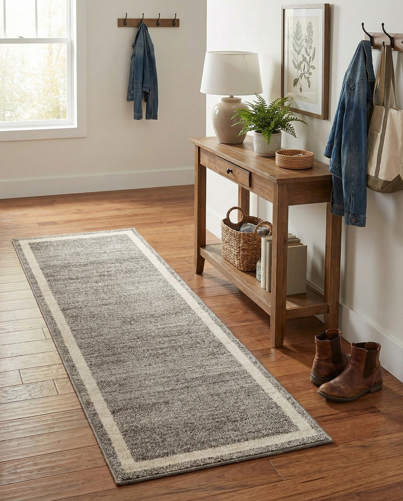 Studio Haven Collection Area Rug -  Alcove (Gray) Runner Gray  lifestyle 60