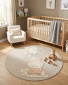 Wonder Tykes Collection Area Rug - Enchanted Round Peach Blossom  lifestyle 58