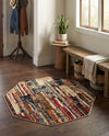 Neptune Elegance Collection Area Rug - Triton Octagon Multi  lifestyle 28