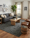 Marrakesh Lattice Collection Area Rug - Casablanca (Charcoal Gray) Rectangle Charcoal Gray  lifestyle 6