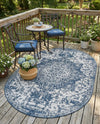 Urban Oasis Rugs Collection Area Rug -  Penthouse (Blue) Oval Blue  lifestyle 25